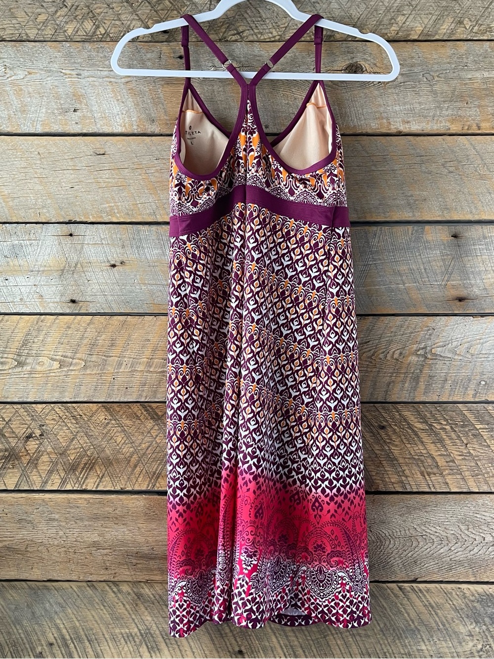 Athleta Printed Shorebreak Swim Dress Womens Large Swimwear Activewear - Picture 2 of 9